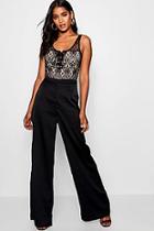 Boohoo Shelly Eyelet Lace Up Body Trouser Co-ord