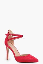 Boohoo Lois Wide Fit Double Ankle Band Heels