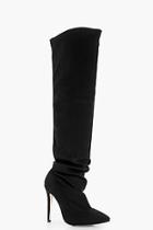 Boohoo Ria Slouchy Over The Knee Pointed Boot