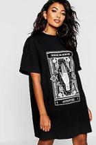 Boohoo Mystic Print Oversized T-shirt Dress