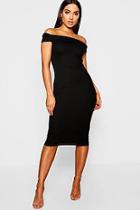Boohoo Off The Shoulder Knitted Midaxi Dress