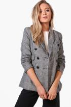 Boohoo Sarah Premium Check Tailored Blazer Multi