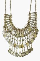 Boohoo Julia Statement Coin Necklace
