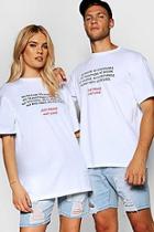 Boohoo Pride Statement T Shirt In Loose Fit