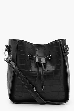 Boohoo Rosie Croc Cross Body