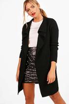 Boohoo Leah Zip Pocket Waterfall Cardigan