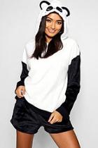 Boohoo Sleepy Panda Fleece Short Set