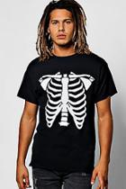 Boohoo Long Sleeve Halloween Skeleton T-shirt
