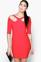 Boohoo Catty Keyhole Front Bodycon Dress