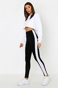 Boohoo Tall Side Stripe Leggings