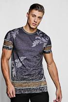 Boohoo Muscle Fit Renaissance Print T-shirt