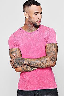 Boohoo Tie Dye Studded T-shirt
