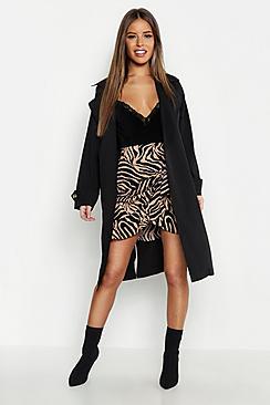 Boohoo Petite Longline Trench Coat