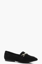 Boohoo Faye Metal Trim Loafer Black