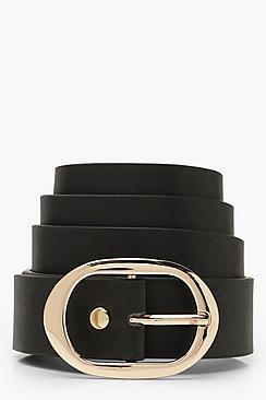 Boohoo Oval Buckle Boyfriend Belt