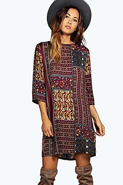 Boohoo Jolie Paisley Shift Dress