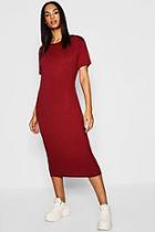 Boohoo Tall Short Sleeve Midi Dress