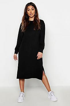 Boohoo Midi Split Side Sweat Dress