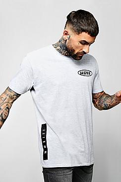 Boohoo Oversized Wave Crew Neck T-shirt