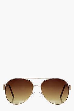 Boohoo Diamante Arm Aviator Sunglasses