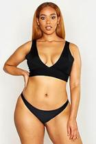 Boohoo Plus Mix & Match High Leg Fixed Bikini