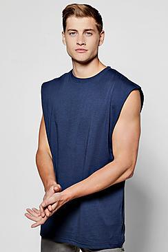 Boohoo Sleeveless T Shirt With Drop Armhole