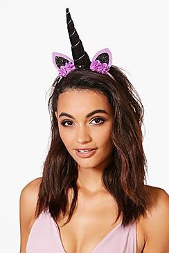 Boohoo Louise Floral Unicorn Headband
