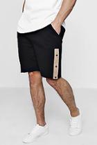 Boohoo Jersey Shorts With Poppers Co-ord