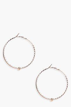 Boohoo Ball Detail Double Layer Hoop