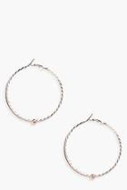 Boohoo Ball Detail Double Layer Hoop