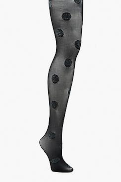 Boohoo Glitter Large Spot Tights