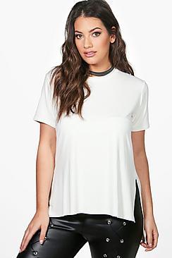 Boohoo Plus Side Split Oversized T-shirt