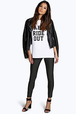 Boohoo Leni High Waisted High Shine Disco Pants