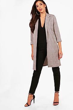 Boohoo Arabella Check Duster