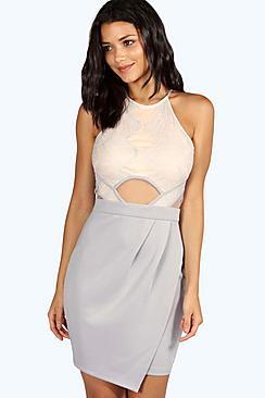 Boohoo Kaia Boutique Eyelash Lace Bodycon Dress