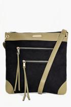 Boohoo Orla Zip Detail Messenger Day Bag Khaki