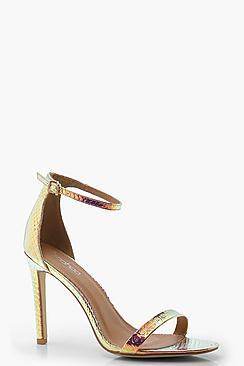 Boohoo Emma Iridescent Mermaid 2 Part Heels