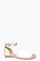 Boohoo Laura Stud Ankle Band Espadrille White