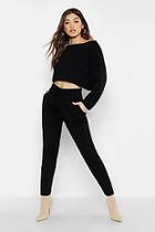 Boohoo Off The Shoulder Crop Knit Set