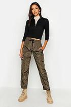Boohoo Tall Zip Up Rib Top