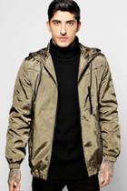 Boohoo Zip Through Hooded Cagoule Khaki