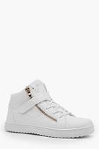 Boohoo Faux Leather Zip Detail Hi Top