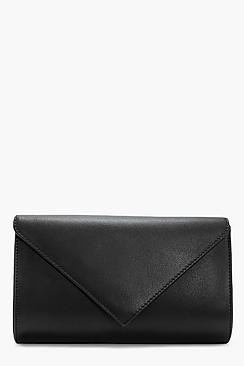 Boohoo Ellie Envelope Clutch With Chain