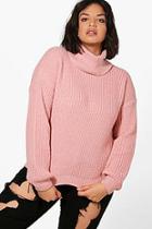 Boohoo Plus Penny Roll Neck Knitted Jumper