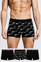Boohoo 3 Pack Man Script Boxer Shorts