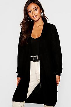 Boohoo Petite Thick Knit Open Cardigan