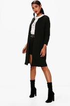 Boohoo Harper Rib Edge To Edge Longline Duster
