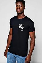 Boohoo Ny Star Print T-shirt