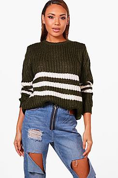 Boohoo Lily Soft Knit Stripe Jumper