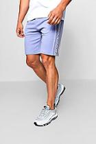 Boohoo M Tape Mid Length Shorts With Piping